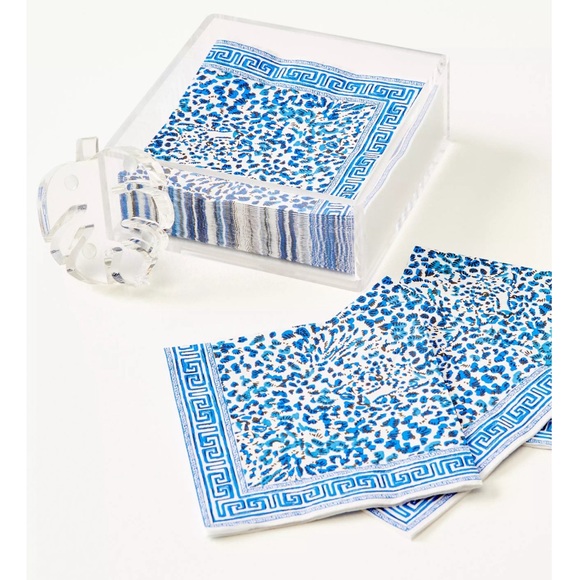 NWT/NIP Lilly Pulitzer Cocktail Napkin Holder Set - Resort White Twisted Up - Picture 1 of 8